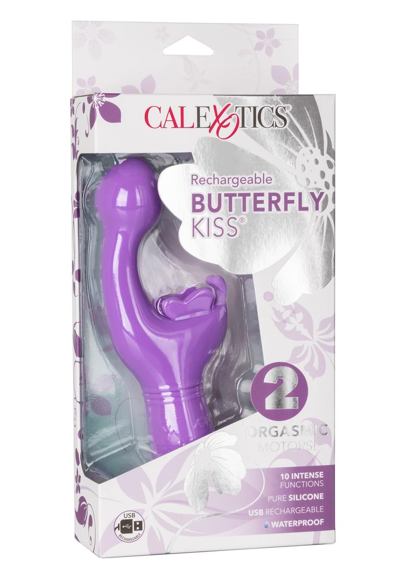 Butterfly Kiss Rechargeable Silicone Dual Vibrator