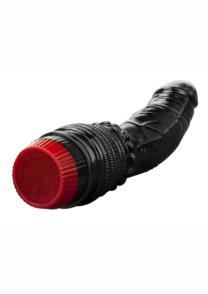 C and B Gear Vibrating Anal Dildo - Black - 4.75in