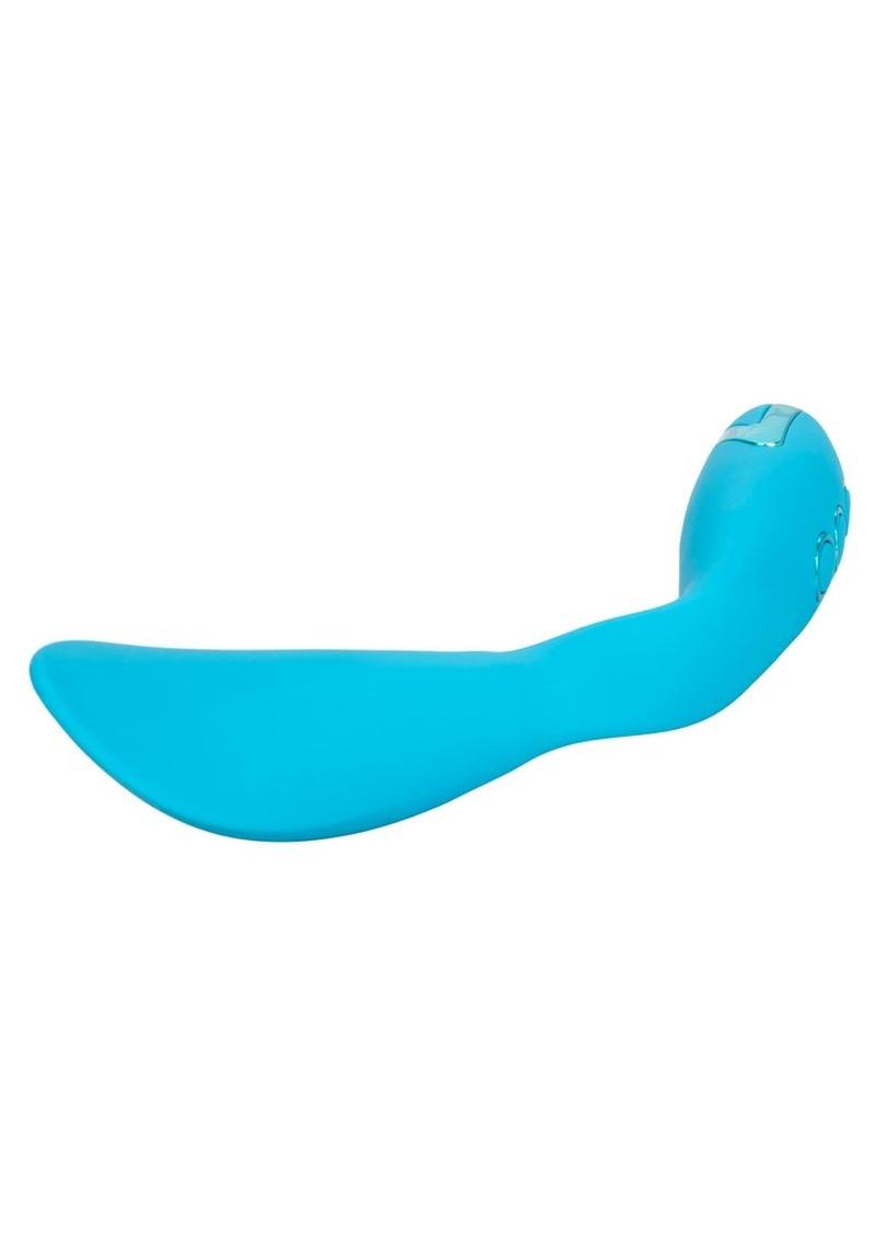 California Dreaming Palm Springs Pleaser Rechargeable Silicone Contoured Vibrator - Blue