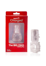 Charged Big Omg Vibrating Ring USB Rechargeable Waterproof - Clear