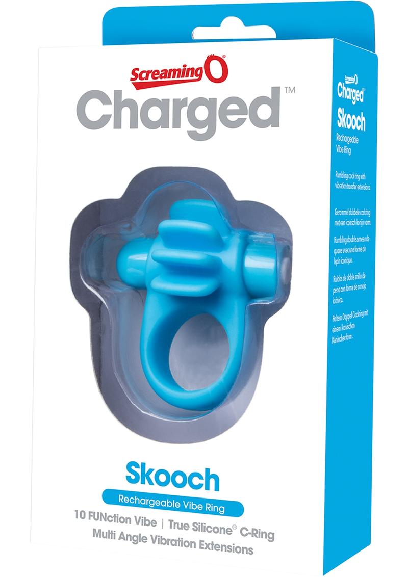 Charged Skooch Rechargeable Vibrating Silicone Cock Ring Waterproof