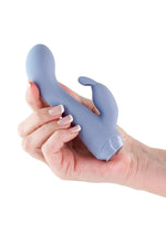 Charms Ivy Rechargeable Silicone Rabbit Vibrator - Blue