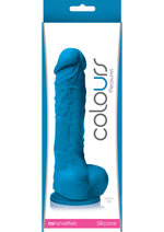 Colours Pleasures Silicone Dildo - Blue - 5in