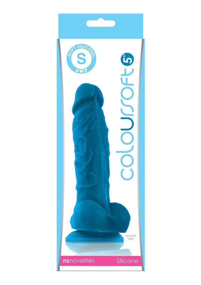 Coloursoft Silicone Dildo - Blue - 5in