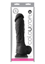 Coloursoft Silicone Dildo - Black - 8in