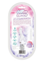 Cotton Candy Jawbreaker Rechargeable Silicone Vibrator with Clitoral Stimulator - Aqua/Blue/Fuschia/Pink