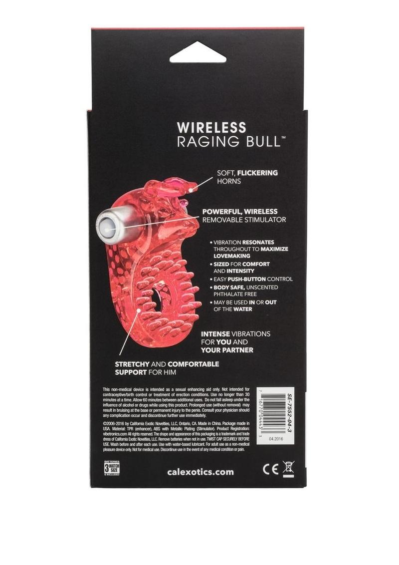 Couples Raging Bull Vibrating Cock Ring - Red