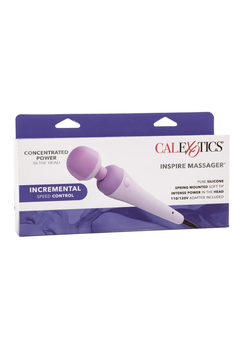 Couture Collection Inspire Wand Massager with Silicone Attachments - Lavender/Purple