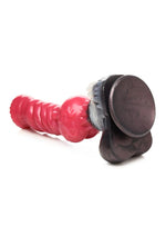 Creature Cocks Cujo Canine Silicone Dildo - Black/Red - Large