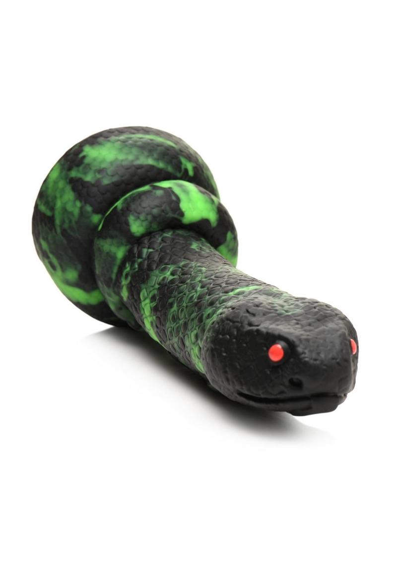 Creature Cocks Python Silicone Dildo - Black/Green/Red