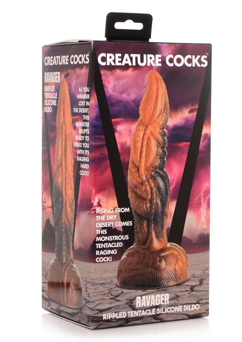 Creature Cocks Ravager Rippled Tentacled Monster Silicone Dildo