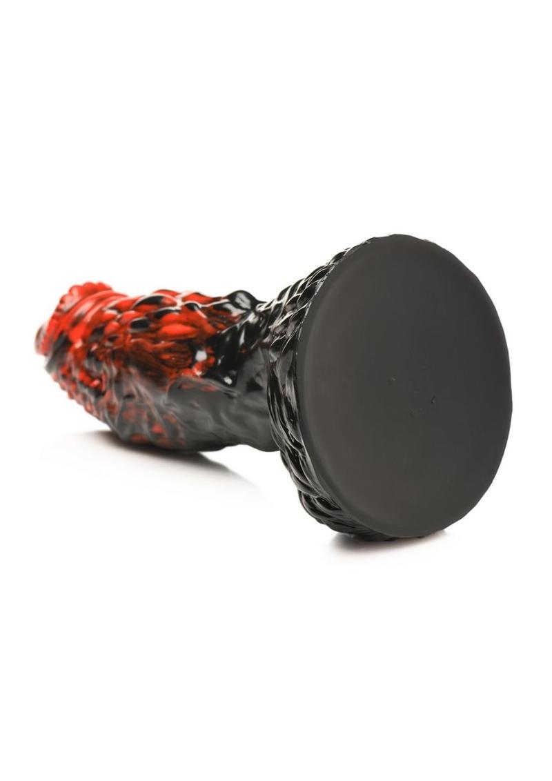 Creature Cocks Vulcan Silicone Dildo - Black/Red