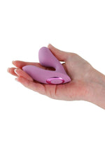 Desire Demure Rechargeable Silicone Wearable Dual Motor Vibrator with Clitoral Stimulator - Lavender/Purple