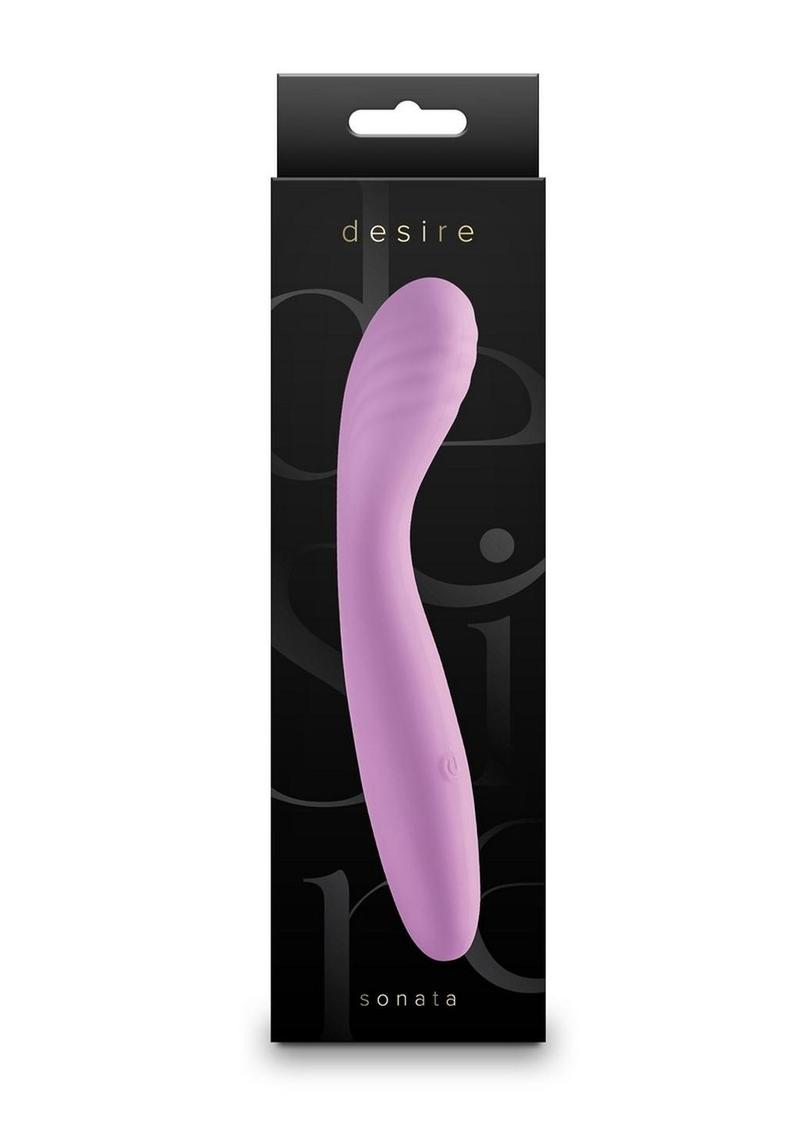 Desire Sonata Rechargeable Silicone G-Spot Vibrator - Lavender/Purple