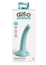 Dillio Platinum Curious Five Silicone Dildo - Teal - 5in