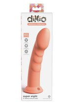 Dillio Platinum Super Eight Silicone Dildo - Orange - 8in