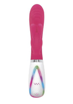 Disco Bunny Rechargeable Silicone Rabbit Vibrator with Dual Stimulation - Pink