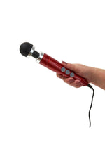 Doxy Die Cast 3 Wand Plug-In Vibrating Body Massager - Metal/Red - Small