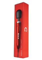 Doxy Die Cast Wand Metal Plug-In Vibrating Body Massager - Metal/Red