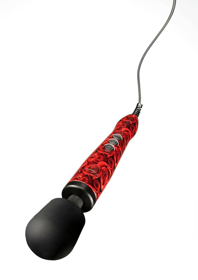 Doxy Original Wand Plug-In Body Massager - Black/Red/Rose Pattern