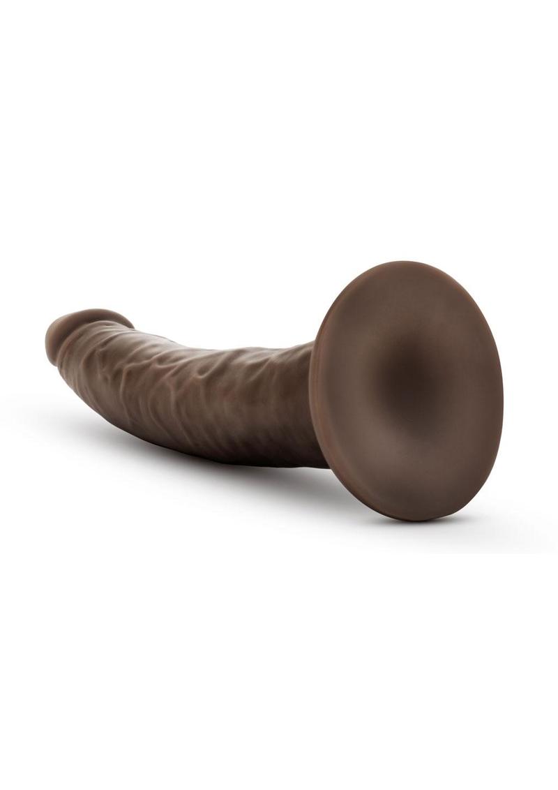 Dr. Skin Glide Self Lubricating Dildo - Chocolate - 7.5in