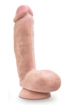 Dr. Skin Glide Self Lubricating Dildo with Balls - Vanilla - 8.5in