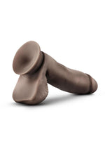 Dr. Skin Glide Self Lubricating Dildo with Balls - Chocolate - 7in