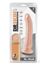 Dr. Skin Dr. Noah Silicone Dildo with Suction Cup - Vanilla - 8in