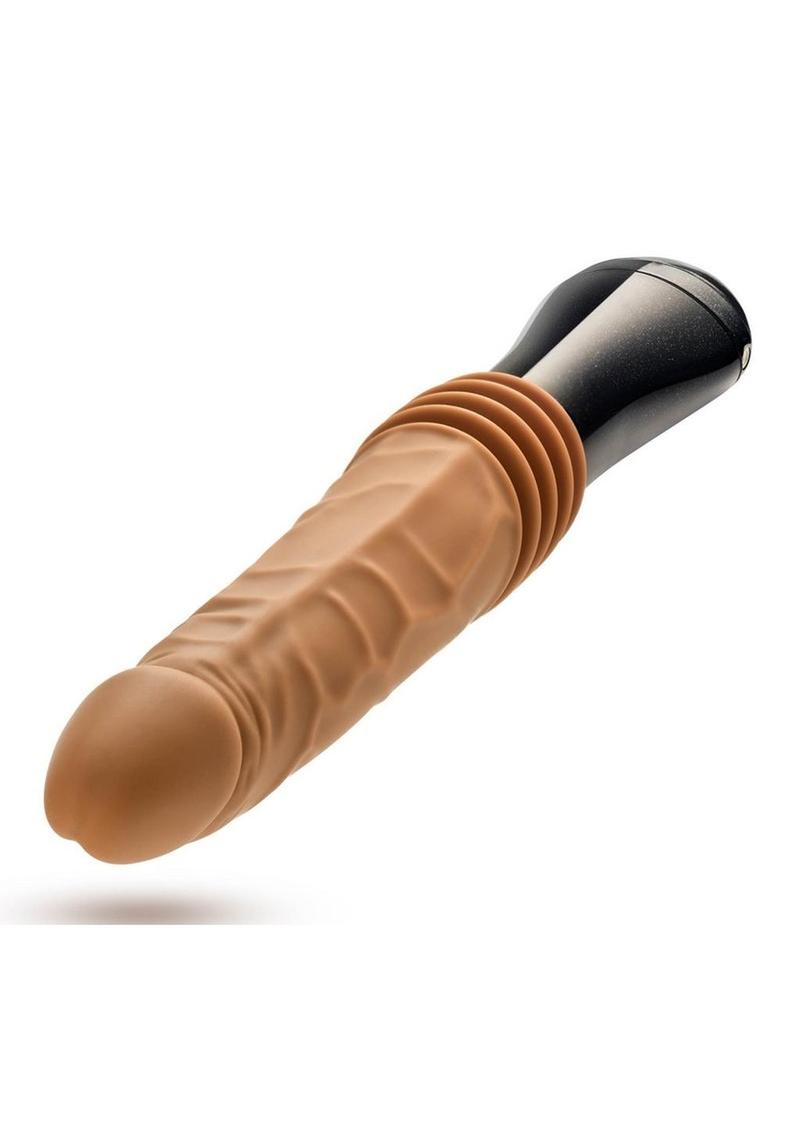 Dr. Skin Silicone Dr. Arthur Rechargeable Thrusting Gyrating Vibrating Dildo - Vanilla - 10.5in