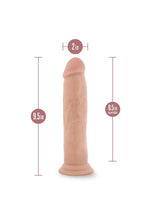 Dr. Skin Silicone Dr. Henry Dildo with Suction Cup - Vanilla - 9in