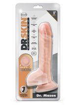 Dr. Skin Silicone Dr. Mason Dildo with Balls and Suction Cup - Vanilla - 9in