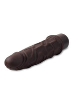 Dr. Skin Silicone Dr. Robert Vibrating Dildo - Chocolate - 7in