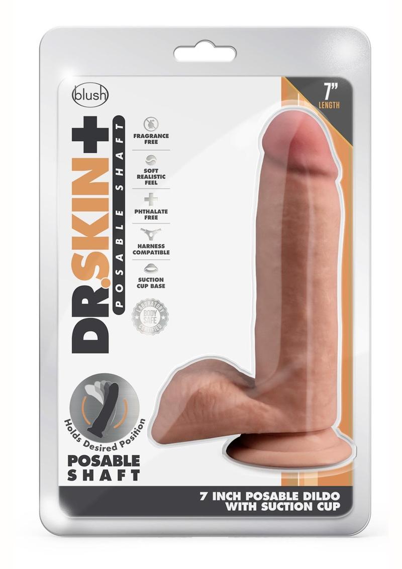 Dr. Skin Plus Posable Dildo with Balls and Suction Cup