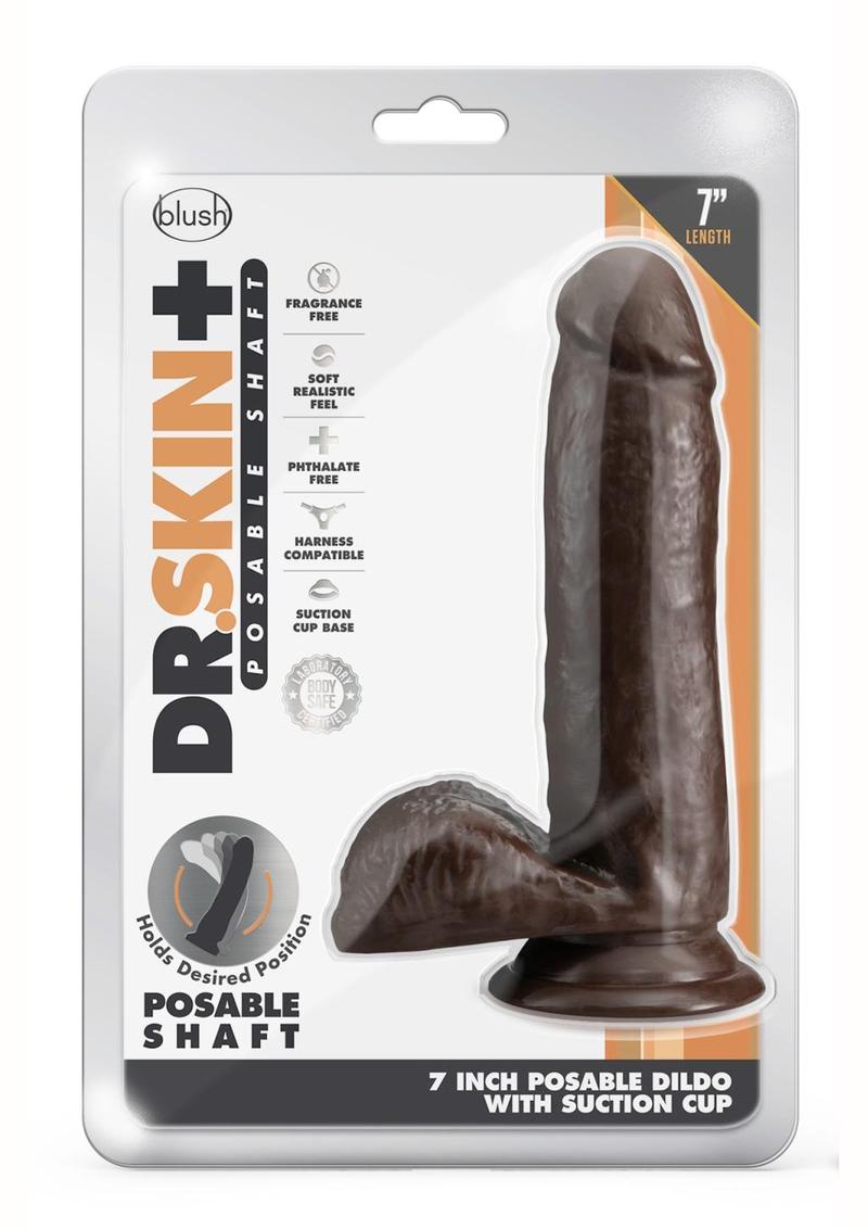 Dr. Skin Plus Posable Dildo with Balls and Suction Cup