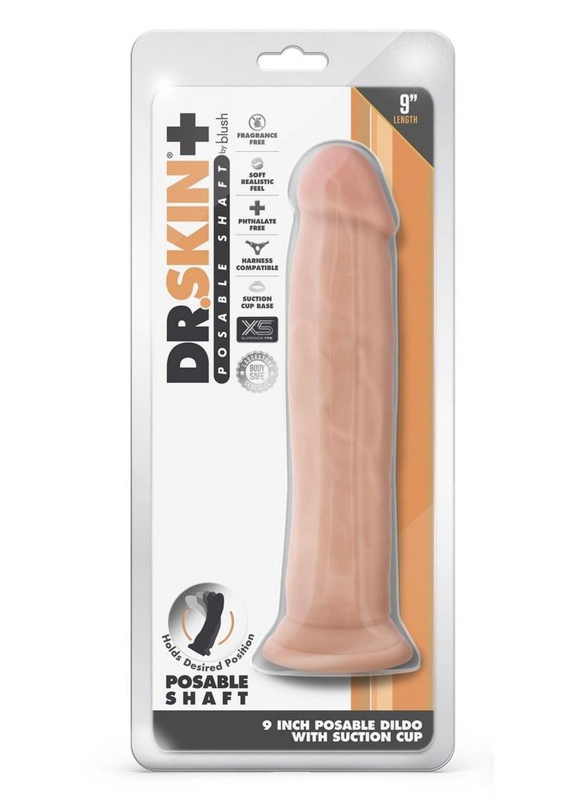 Dr. Skin Plus Thick Posable Dildo with Suction Cup