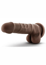 Dr. Skin Basic 7 Dildo with Balls - Chocolate - 7.75in