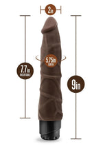 Dr. Skin Cock Vibe 1 Vibrating Dildo - Chocolate - 9in