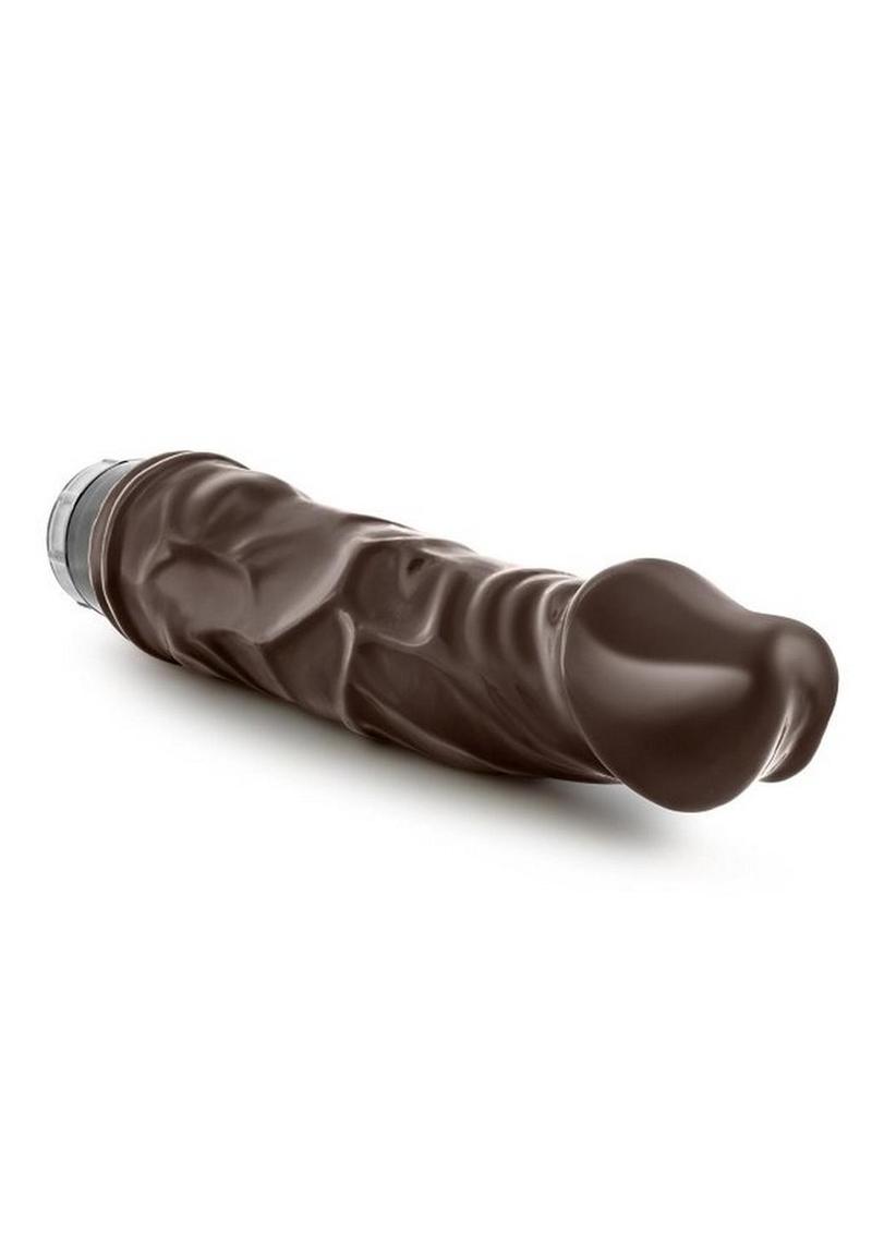 Dr. Skin Cock Vibe 6 Vibrating Dildo - Chocolate - 8.75in