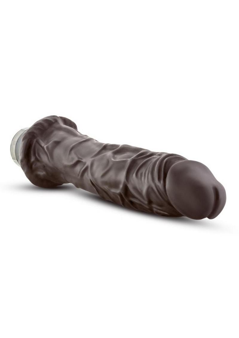 Dr. Skin Cock Vibe 8 Vibrating Dildo - Chocolate - 9.75in