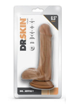 Dr. Skin Dr. Jeffrey Dildo with Balls and Suction Cup - Caramel - 6.5in