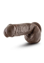 Dr. Skin Mr. D Dildo with Balls and Suction Cup - Chocolate - 8.5in