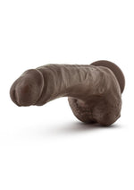 Dr. Skin Mr. Mayor Dildo with Balls and Suction Cup - Chocolate - 9in