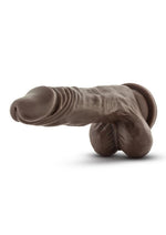 Dr. Skin Stud Muffin Dildo with Balls - Chocolate - 8.5in