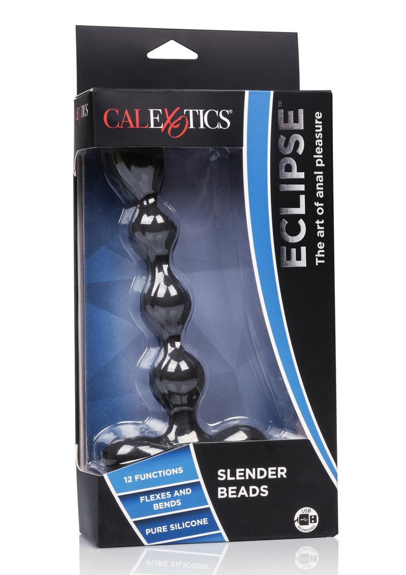 Eclips Slender Beads Silicone Flexible USB Rechargeable Anal Beads Probe Waterproof