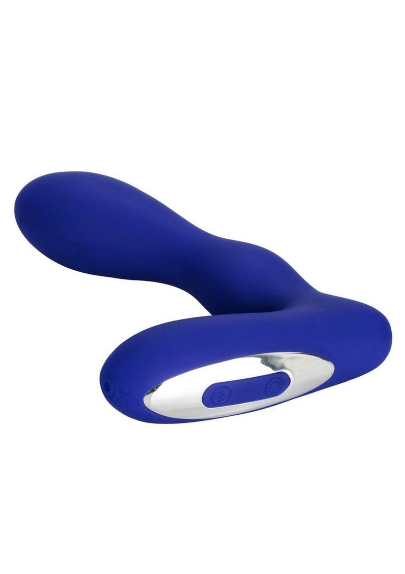 Eclipse Rechargeable Silicone Pleasure Probe Butt Plug - Blue