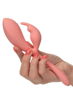 Elle Liquid Silicone Bunny Rechargeable Vibrator - Orange