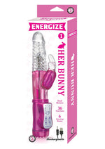 Energize Her Bunny 1 Dual Motors Rechargeable Rabbit Vibrator - Pink