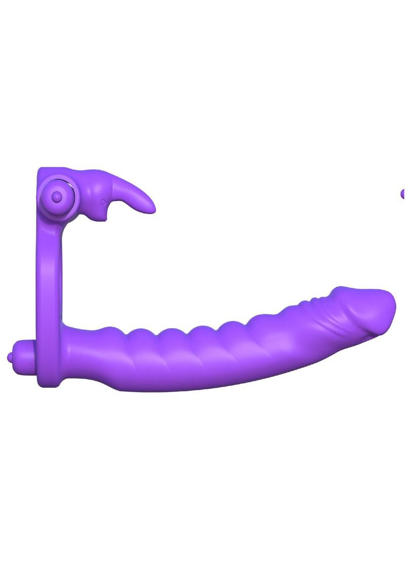 Fantasy C-Ringz Silicone Double Penetrator Rabbit Cock Ring