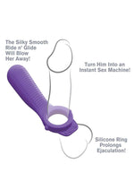 Fantasy C-Ringz Silicone Ride N' Glide Couples Cock Ring - Purple