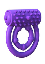 Fantasy C-Ringz Silicone Vibrating Prolong Performance Cock Ring - Purple